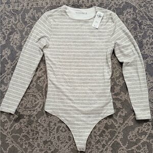 NWT A&F Striped Bodysuit